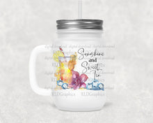 Load image into Gallery viewer, Sunshine & Sweet Tea (mason jar or wine tumbler)