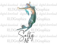 Load image into Gallery viewer, Salty AF Mermaid (Skinny Tumbler)