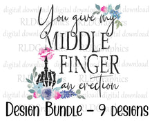 Load image into Gallery viewer, Middle Finger With Lips Bundle (9 design sizes included)
