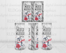 Load image into Gallery viewer, Sweater Weather Penguin (30 oz skinny tumbler)