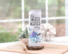 Load image into Gallery viewer, Sweater Weather Fox single design (Skinny Tumbler)