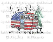 Load image into Gallery viewer, Wine Drinker with a Camping Problem (Wine Tumbler)