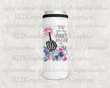 Load image into Gallery viewer, Middle Finger With Lips Mid Sized Tumbler (Can Cooler, Glass Can, Coffee Tumbler)