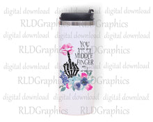 Load image into Gallery viewer, Middle Finger With Lips Mid Sized Tumbler (Can Cooler, Glass Can, Coffee Tumbler)