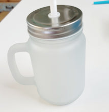 Load image into Gallery viewer, Frosted Glass Mason Jar