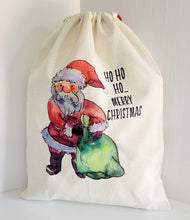 Load image into Gallery viewer, Large Linen Santa Sacks