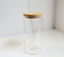 Load image into Gallery viewer, Beer Can Glass with Bamboo Lid