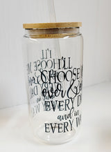 Load image into Gallery viewer, Beer Can Glass with Bamboo Lid