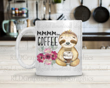 Load image into Gallery viewer, MMMMMM Coffee Sloth (coffee mug)