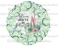 Load image into Gallery viewer, Cactus - Bloom Where You Are Planted (Wind Spinner)