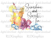 Load image into Gallery viewer, Sunshine & Sweet Tea (mason jar or wine tumbler)