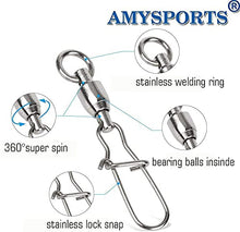 Load image into Gallery viewer, Stainless Steel Barrel Swivel Fishing Lure - 110 lb