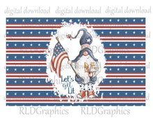 Load image into Gallery viewer, Let's Get Lit Gnome 2 (Skinny Can Cooler)