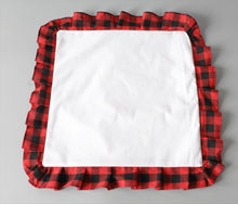 Load image into Gallery viewer, CLOSE OUT - Buffalo Plaid Ruffle Pillow Cover