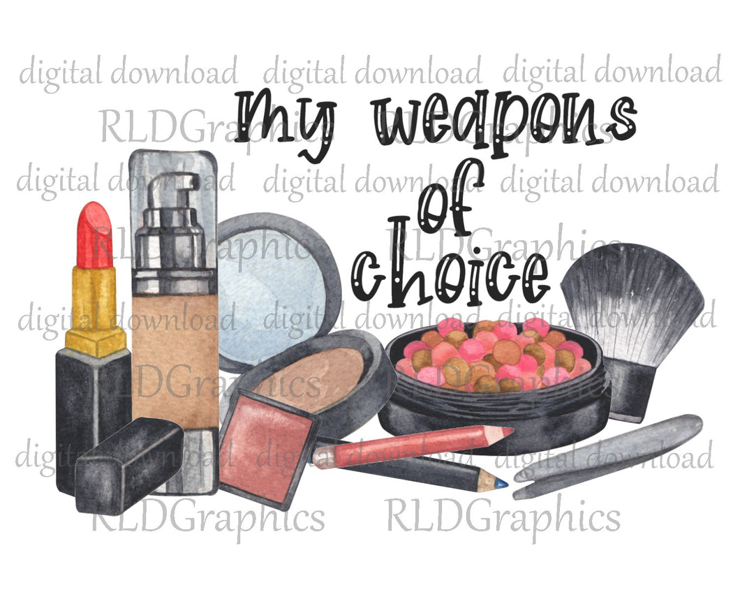 My Weapons Of Choice (makeup bag)