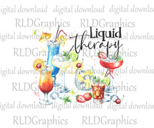 Load image into Gallery viewer, Liquid Therapy (mason jar or wine tumbler)
