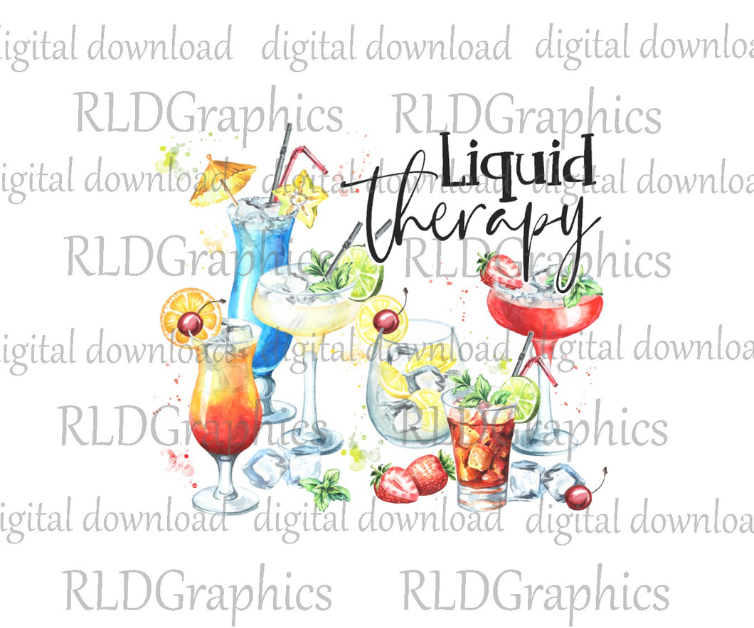 Liquid Therapy (mason jar or wine tumbler)