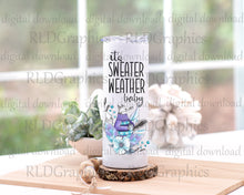 Load image into Gallery viewer, Sweater Weather Fox single design (Skinny Tumbler)
