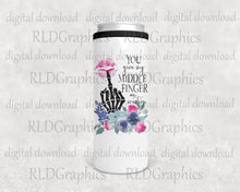 Load image into Gallery viewer, Middle Finger With Lips Mid Sized Tumbler (Can Cooler, Glass Can, Coffee Tumbler)
