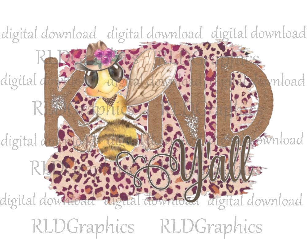 Bee Kind Y'all Leopard (Full Size)