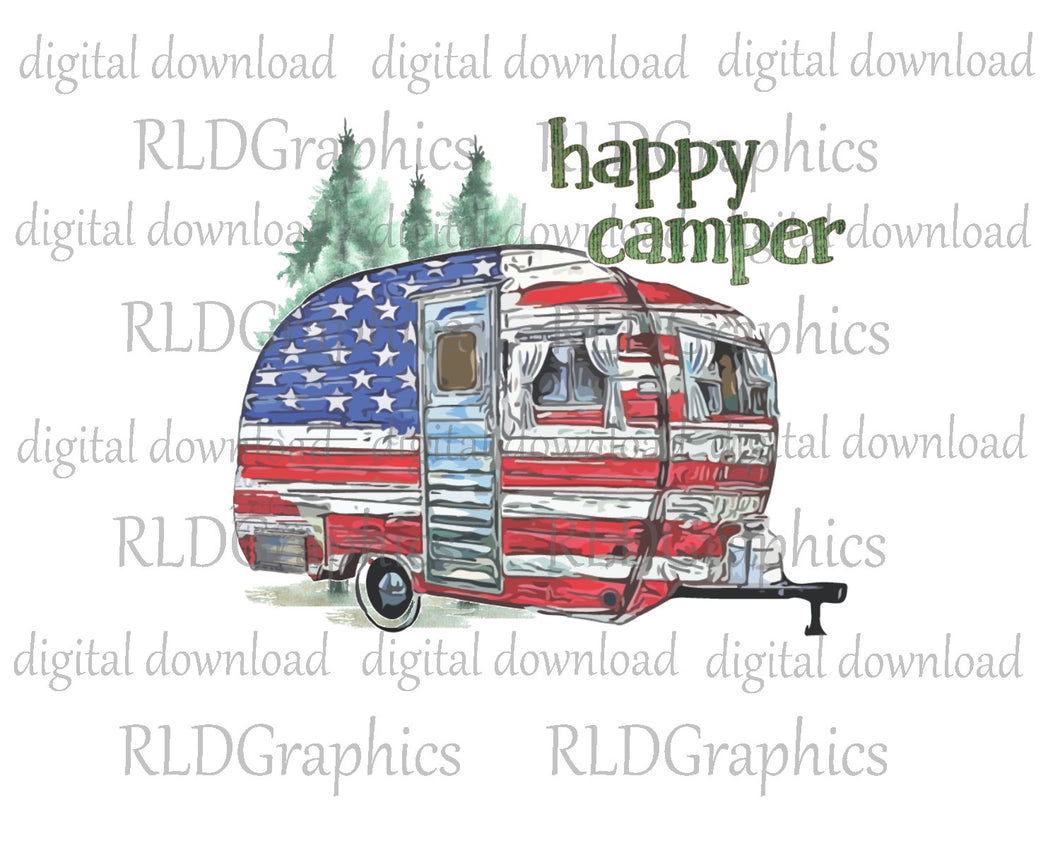 Happy Camper (Wine Tumbler)