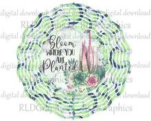 Load image into Gallery viewer, Cactus - Bloom Where You Are Planted (Wind Spinner)
