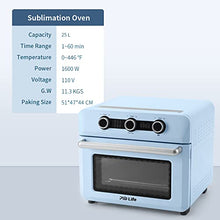Load image into Gallery viewer, PYD Life Sublimation Oven Machine 25 L 110 V 1600 W Light Blue Convection Oven for Sublimation Blanks Mugs Tumblers Cups Water Bottles Bulk Printing
