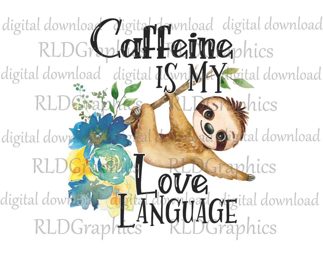 Sloth Love Language (Regular Can Cooler)