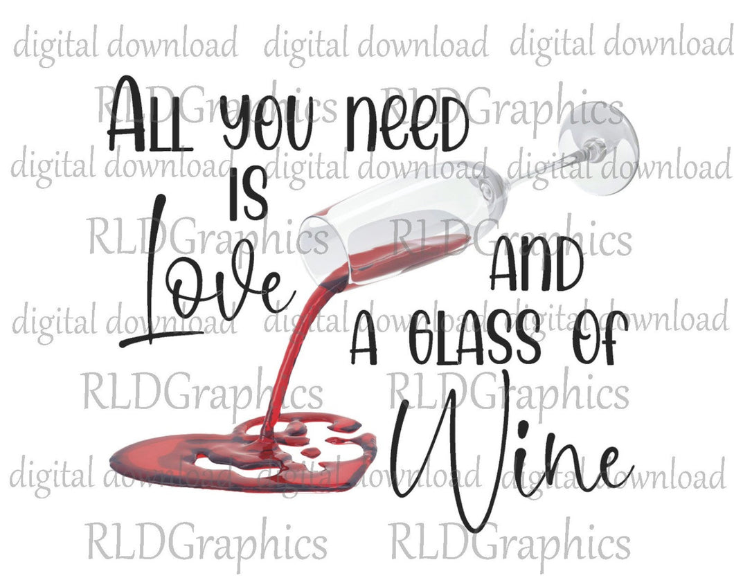 Love and a glass of wine (Wine Tumbler)