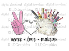 Load image into Gallery viewer, Peace Love Makeup (makeup bag)
