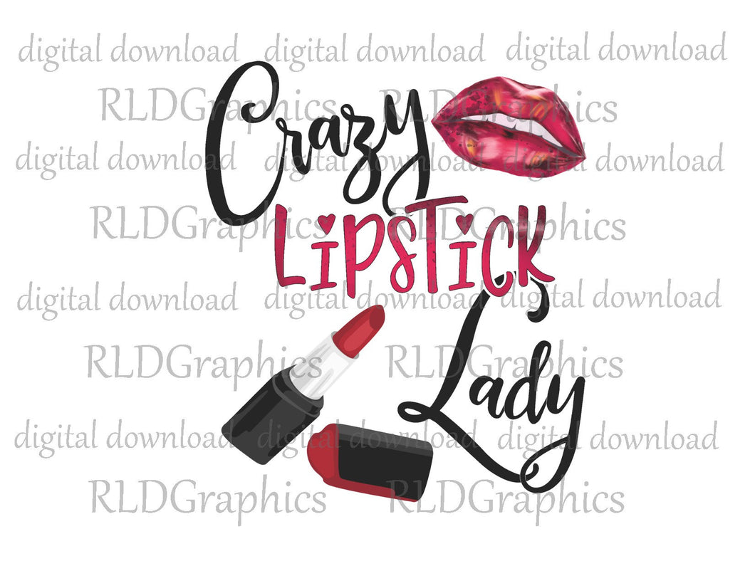 Crazy Lipstick Lady (Makeup Bag)