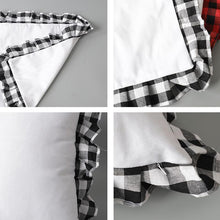 Load image into Gallery viewer, CLOSE OUT - Buffalo Plaid Ruffle Pillow Cover
