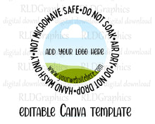 Load image into Gallery viewer, Tumbler Care Sticker - Canva Template
